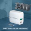 Cargador Vidvie 33 Watts PLM337C-Q Cable Lightning Incluido
