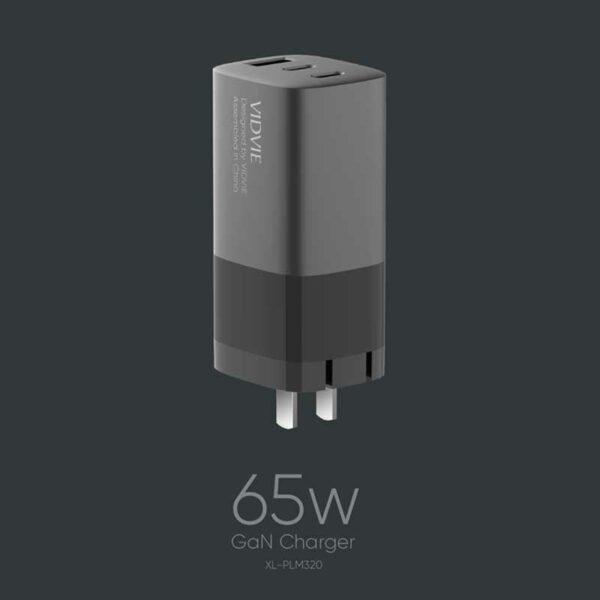 Cargador Vidvie 65 Watts XL-PLM320 Sin Cable