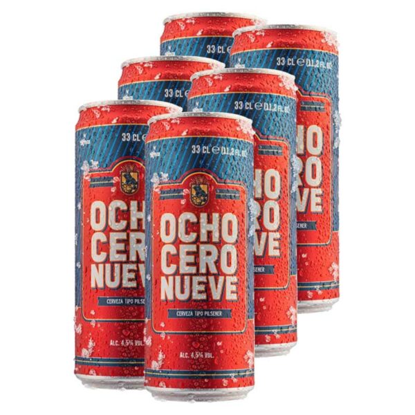 Cerveza Ocho Cero Nueve, 11.2 oz