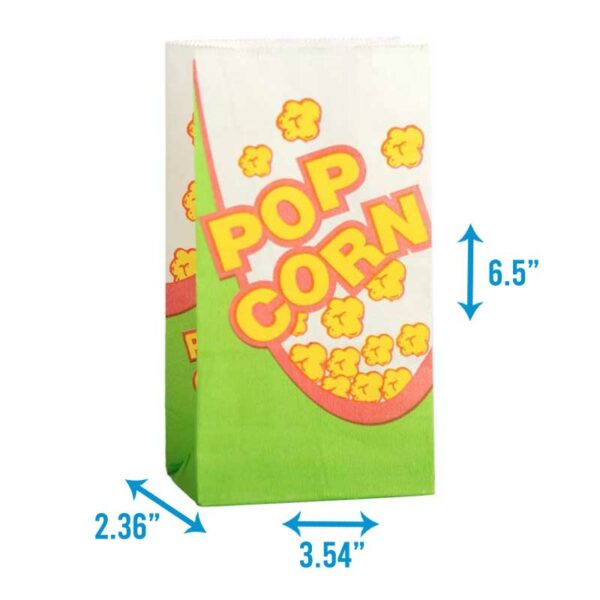 Funda de Papel Kraft 1/2B Pop Corn 6.50" x 3.54" x 2.36" sin Asa (100 uds)