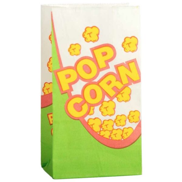 Funda de Papel Kraft 1/2B Pop Corn 6.50" x 3.54" x 2.36" sin Asa (100 uds)