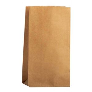 Funda de Papel Kraft 1/2K 6.50" x 3.54" x 2.36" sin Asa (100 uds)