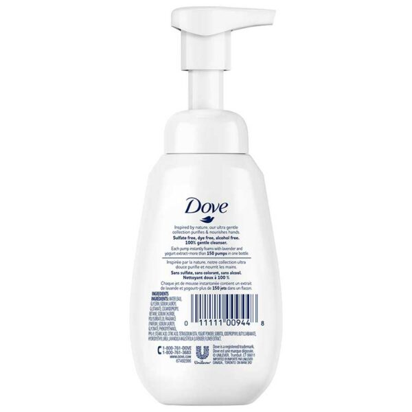 Jabon-para-Mano-Dove-Lavanda-Back Jabón en Espuma Lavamanos Dove Lavanda y Yogurt, 6.8 oz