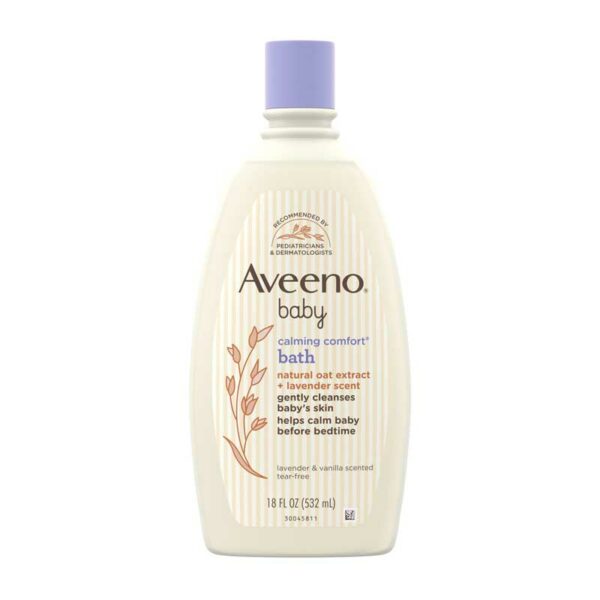 Jabón Aveeno Calming Comfort Lavanda y Vainila, 18 oz