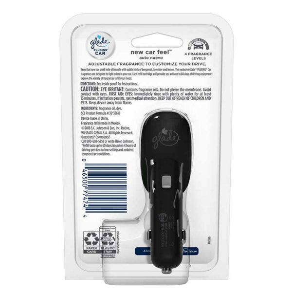 Ambientador Glade Plugins para el Vehículo Aroma Auto Nuevo, 0.11 oz