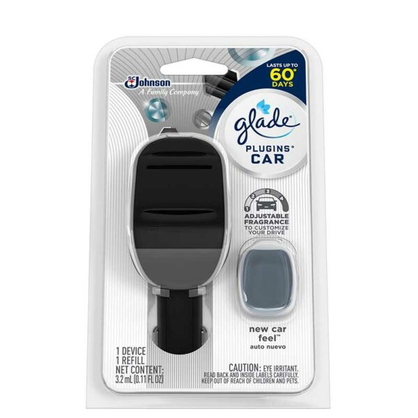 Ambientador Glade Plugins para el Vehículo Aroma Auto Nuevo, 0.11 oz