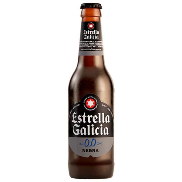 Cerveza-Estrella-Galicia-0,0-Negra,-8.45-oz-Front Cerveza Estrella Galicia 0,0 Negra, 8.45 oz