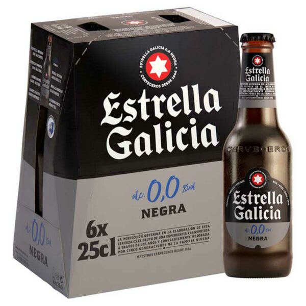 Cerveza-Estrella-Galicia-0,0-Negra,-8.45-oz-Turn Cerveza Estrella Galicia 0,0 Negra, 8.45 oz