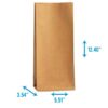 Funda de Papel Kraft 5C 12.4" x 5.51" x 3.54" con Asa (50 uds)