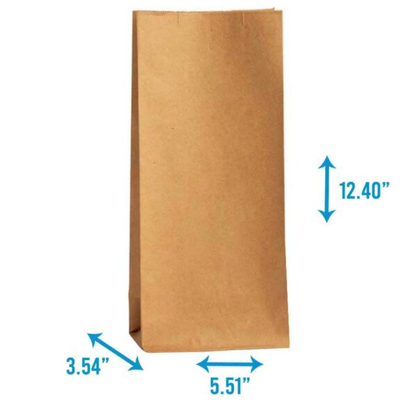 Funda de Papel Kraft 5C 12.4" x 5.51" x 3.54" con Asa (50 uds)