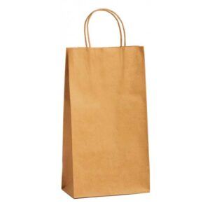 Funda de Papel Kraft 7C 12.9" x 7" x 4.3" con Asa (50 uds)