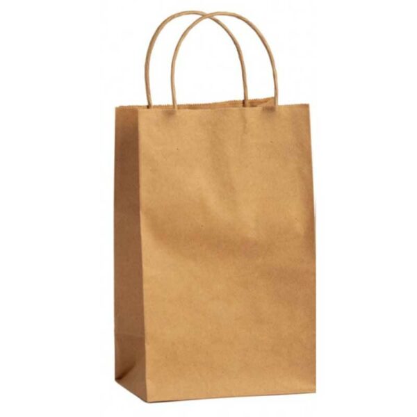 Funda de Papel Kraft 6C 9.65" x 7.09" x 4.33" con Asa (50 uds)