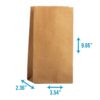 Funda de Papel Kraft 1K 9.65" x 3.54" x 2.36" sin Asa (100 uds)