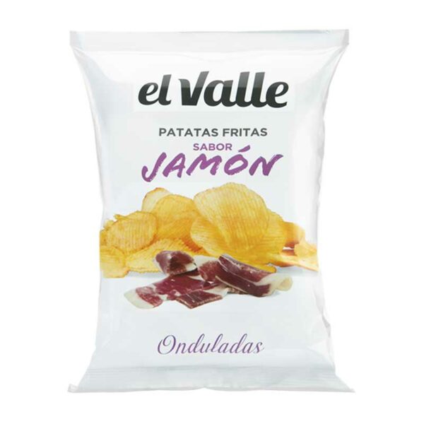 Patatas-Fritas-El-Valle-Jamón,-120-g-Front Papitas Fritas El Valle, 120 g
