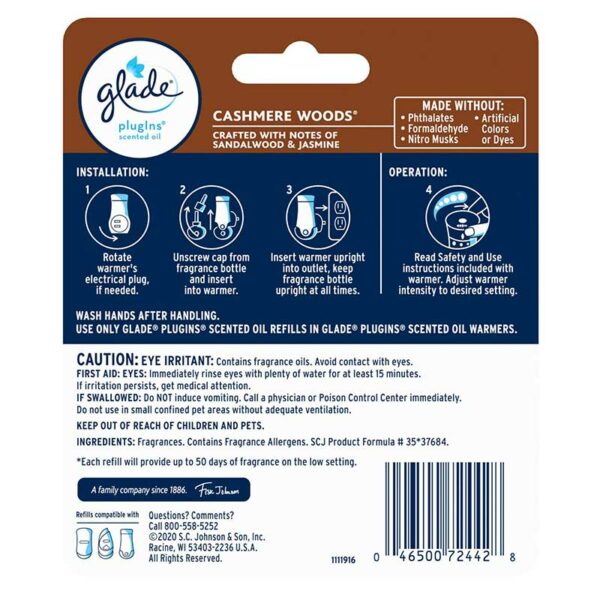 Repuesto para Glade Automatic Plugins Bosque de Cashmere, 1.34 oz