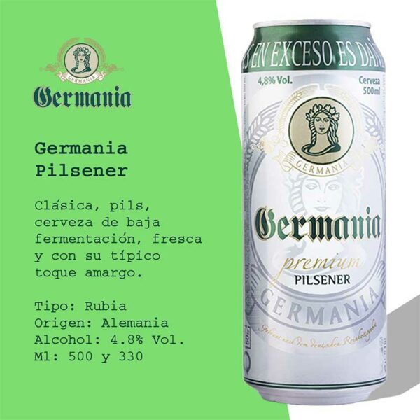 Cerveza Germania Premium Pilsener, 500 ml