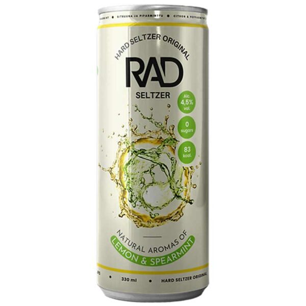 Hard-Seltzer-RAD-Limón-y-Hierbabuena,-11.2-oz- Hard Seltzer RAD, 11.2 oz