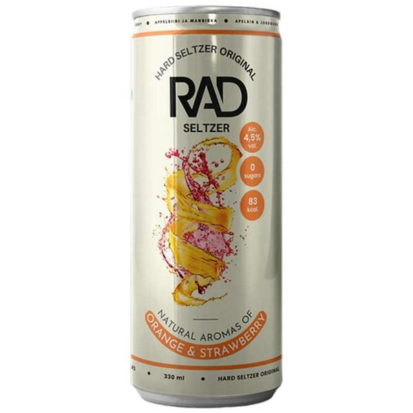 Hard-Seltzer-RAD-Naranja-y-fresa,-11.2-oz- Hard Seltzer RAD, 11.2 oz