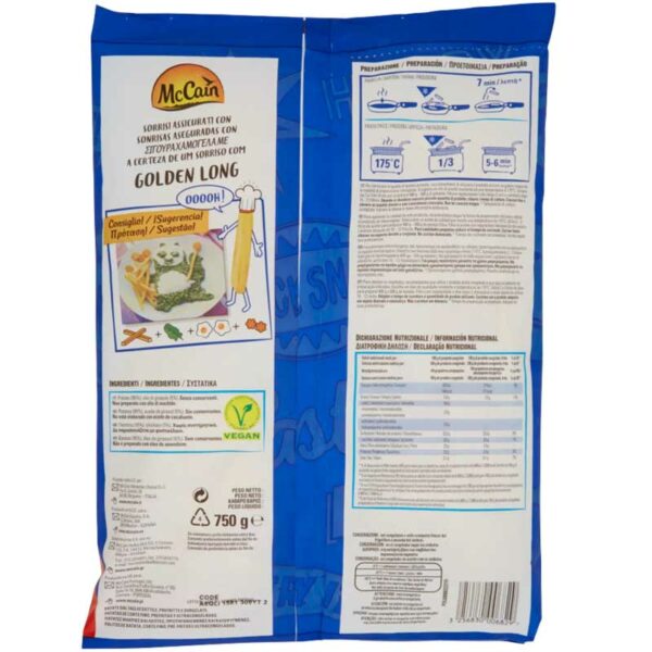 Papas Prefritas McCain Golden Long, 1.6 lbs