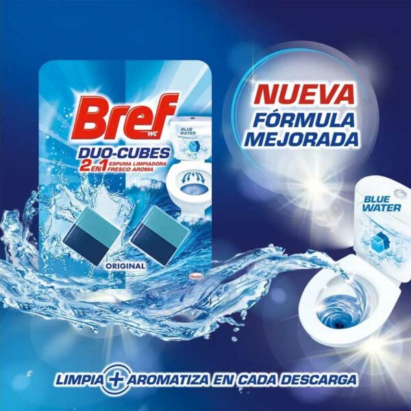 Pastillas Bref para Baño Duo Cubes 2 en 1 Original, 100 g