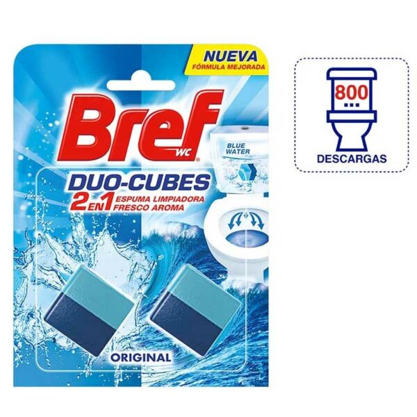 Pastillas Bref para Baño Duo Cubes 2 en 1 Original, 100 g