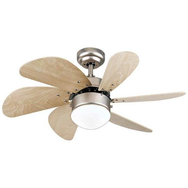 Abanico-de-Techo-Westinghouse-30'-Turbo-Swirl-Aluminium-FRont Abanico de Techo Westinghouse 30" Turbo Swirl Aluminium