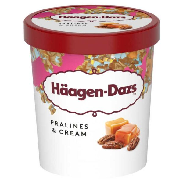 Helado Häagen-Dazs Sabor Pralines & Cream, 1 Pinta
