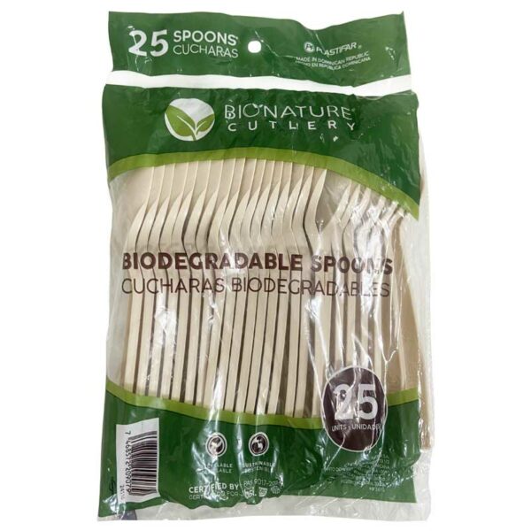 Cucharas-Bionature-Biodegradables-(25-uds)-Front Cucharas Bionature Biodegradables (25 uds)