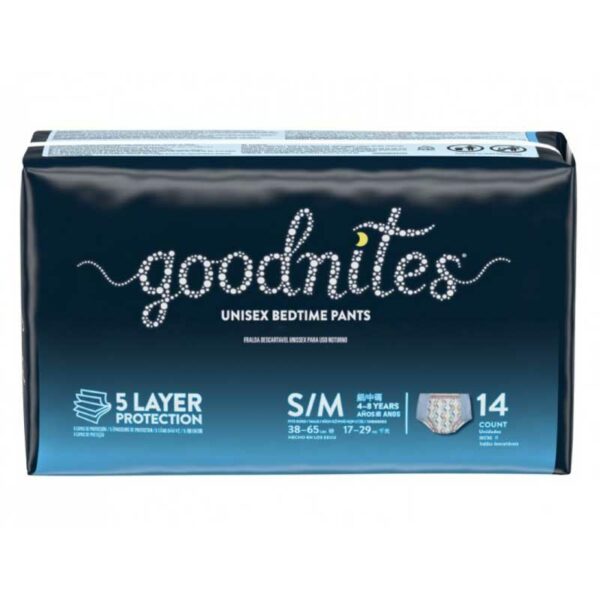 Pañales-GoodNites-Bedtime-Pants-S-M-(14-uds)-Front-2 Pañales GoodNites Bedtime Pants S-M (14 uds)