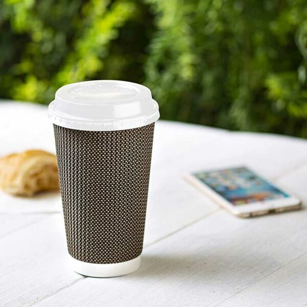 Tapas-Plastifar-para-Vasos-de-Café-6-oz-Blanca-(100-uds)-Turn Tapa para Vaso de Café Blanca PL6TL Plastifar 6 oz (100 uds)