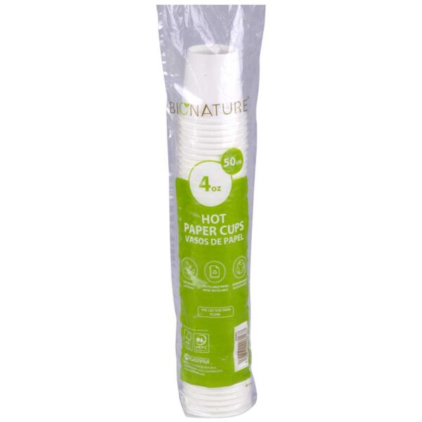 Vaso de Papel Desechable PHC4-W Bionature 4 oz (50 uds)