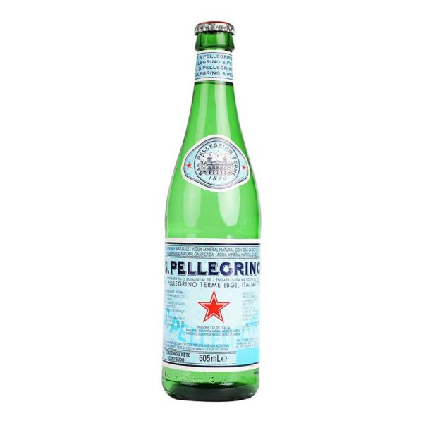 Agua-Mineral-Natural-con-Gas-San-Pellegrino,-505-ml-Front Agua Mineral Natural con Gas San Pellegrino, 505 ml