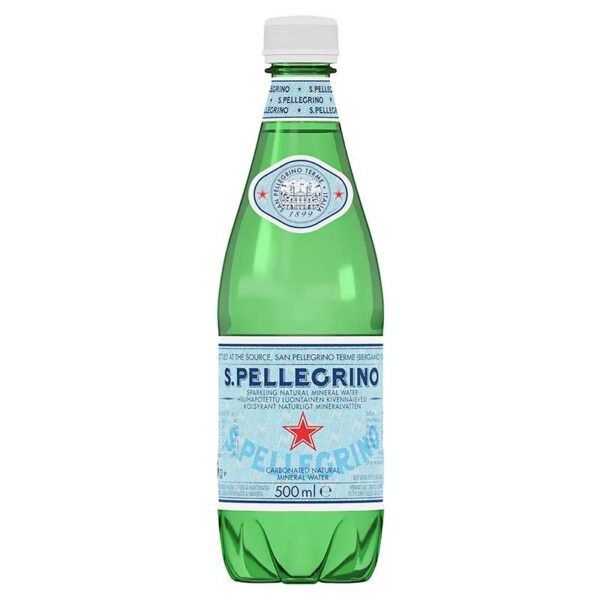 Agua Mineral Natural con Gas San Pellegrino Plastica, 500 ml
