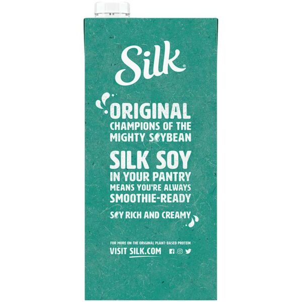 Leche de Soya Organica Silk sin Azúcar, 32 oz
