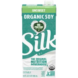 Leche-de-Soya-Organica-Silk-sin-Azúcar,-32-oz--Front Leche de Soya Organica Silk sin Azúcar, 32 oz