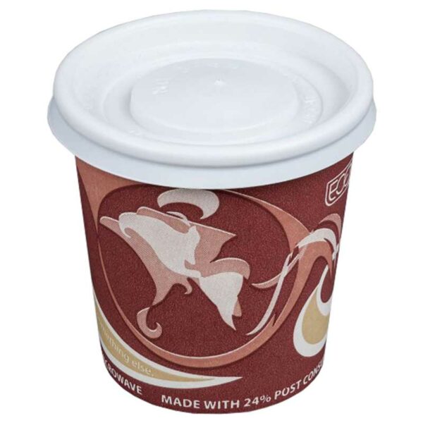 Tapa para Vaso de Café Blanca PL34R Plastifar 4 oz (100 uds)