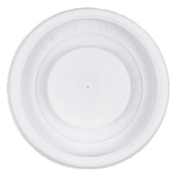 Tapas-Plastifar-Blanca-PL34R-para-Vasos-de-Café-4-oz-(100-uds)-Front Tapa para Vaso de Café Blanca PL34R Plastifar 4 oz (100 uds)