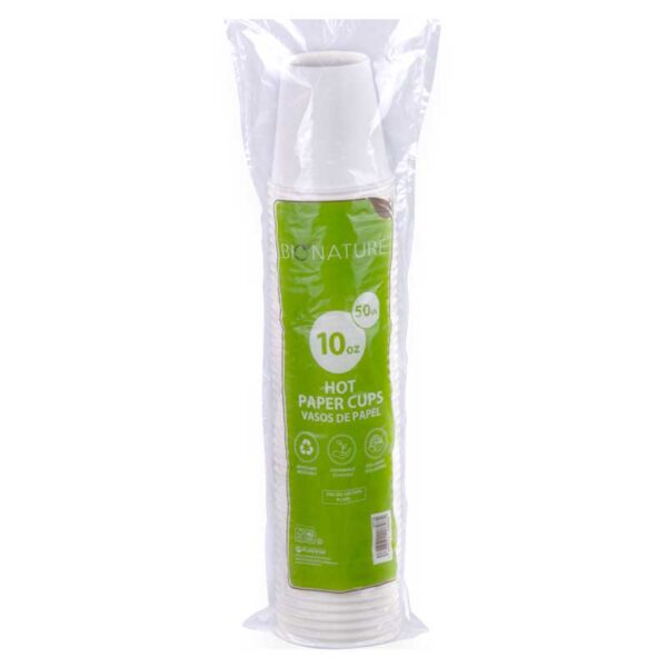 Vaso-de-Papel-Desechable-PHC10-W-Bionature-10-oz-(50-uds)-Front-2 Vaso de Papel Desechable PHC10-W Bionature 10 oz (50 uds)