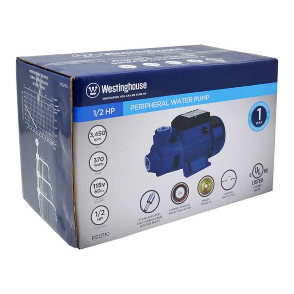 Bomba de Agua Periférica Westinghouse ½ HP 370W