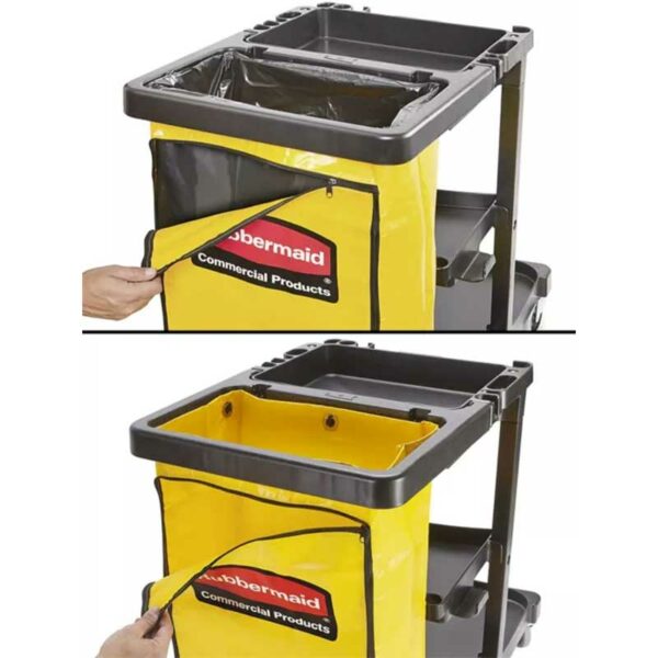 Carro-de-Limpieza-Rubbermaid-6173-Estándar-Negro-Turn Carro de Limpieza Rubbermaid 6173 Estándar Negro