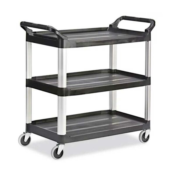 Carro-de-Servicio-Rubbermaid-4091-Negro-3-Niveles--Front Carro de Servicio Rubbermaid 4091 Negro 3 Niveles