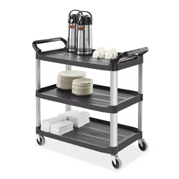 Carro-de-Servicio-Rubbermaid-4091-Negro-3-Niveles-Front-2 Carro de Servicio Rubbermaid 4091 Negro 3 Niveles