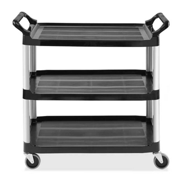 Carro-de-Servicio-Rubbermaid-4091-Negro-3-Niveles-Front Carro de Servicio Rubbermaid 4091 Negro 3 Niveles