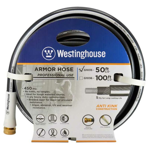 Manguera-de-Jardín-Westinghouse-Armor-58'-x-50'-Front Manguera de Jardín Westinghouse Armor 5/8" x 100'