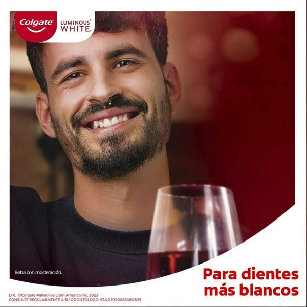 Pasta Dental Colgate Luminous White Lovers Vino, 70 g