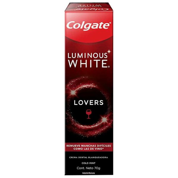 Pasta Dental Colgate Luminous White Lovers Vino, 70 g