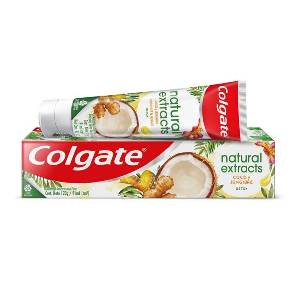 Pasta Dental Colgate Natural Extracts Coco y Jengibre, 120 g