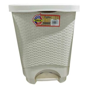 Zafacón-Duralón-con-Pedal-Crema,-3-gls-Front Zafacón Duralón con Pedal Crema, 3 gls