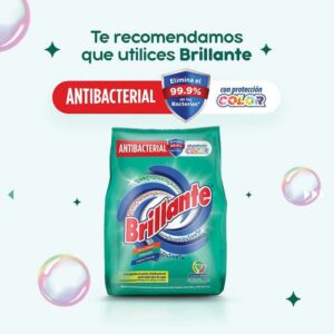 Detergente Polvo Brillante Antibacterial, 900 g