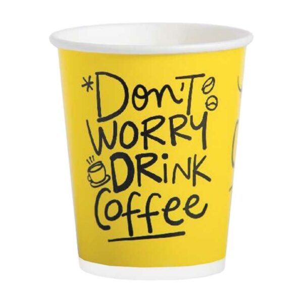 Vasos Desechables 7 oz de Cartón Don't Worry (50 uds)